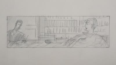 Jean-Emile LABOUREUR : L'article, Dessin original 2