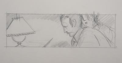 Jean-Emile LABOUREUR : La collaboration, Dessin original 2