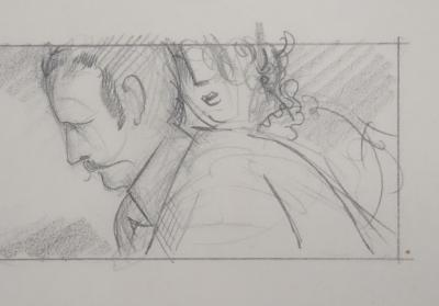 Jean-Emile LABOUREUR : La collaboration, Dessin original 2