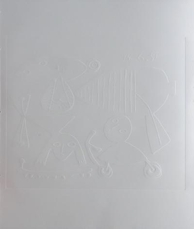 Pablo PICASSO : Mère et enfants jouant, Gravure sur bois 2