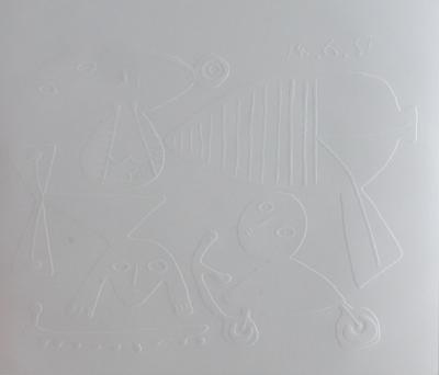 Pablo PICASSO : Mère et enfants jouant, Gravure sur bois 2