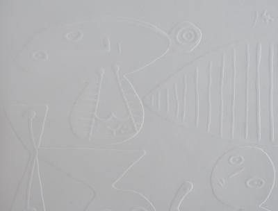 Pablo PICASSO : Mère et enfants jouant, Gravure sur bois 2