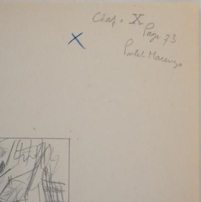 Jean-Emile LABOUREUR : Pris de boisson, Dessin original 2