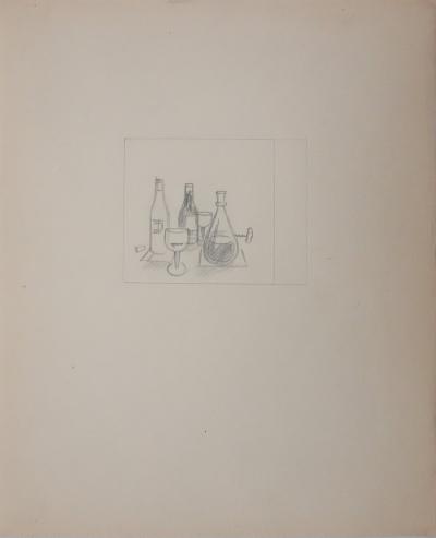 Jean-Emile LABOUREUR : Les boissons, Dessin original 2