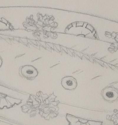 Jean-Emile LABOUREUR: The fish is served, Original drawing 2
