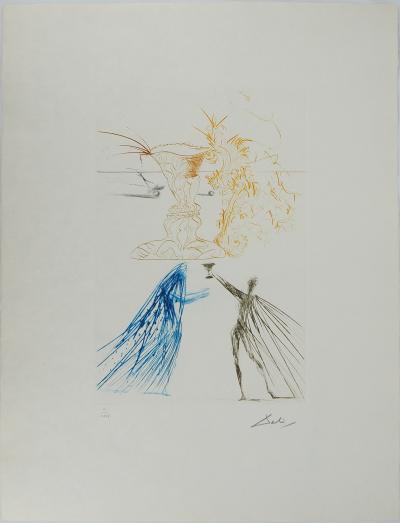 Salvador DALI: Tristan and Isolde, Original signed engraving 2