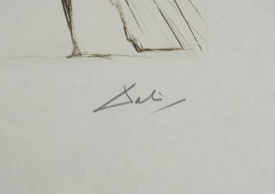 Salvador DALI: Tristan and Isolde, Original signed engraving 2