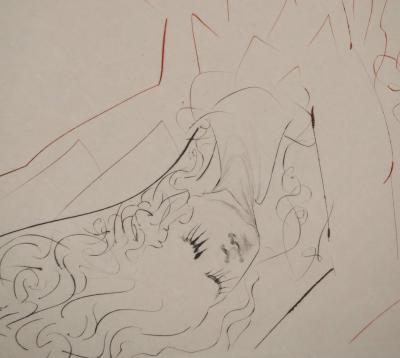 Salvador DALI : Tristan blessé, Gravure originale signée 2