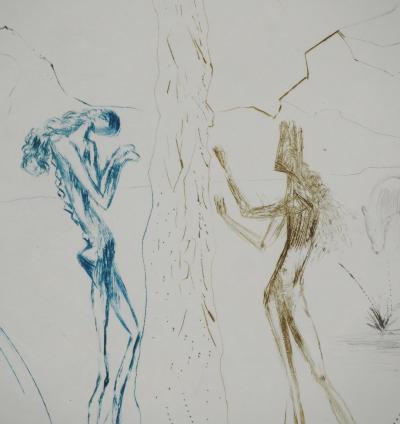 Salvador DALI : Sous le pin parasol, Gravure originale signée 2