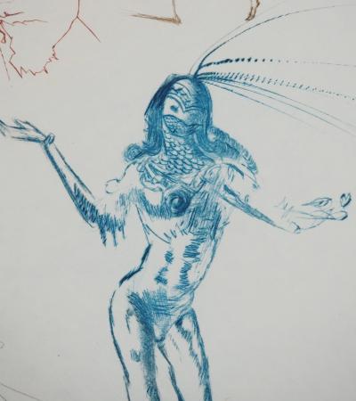 Salvador DALI: The Condemned Lovers, Original signed engraving 2