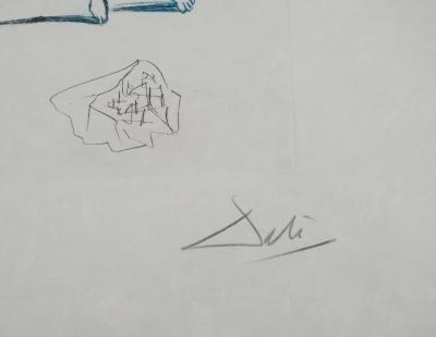 Salvador DALI: The Condemned Lovers, Original signed engraving 2
