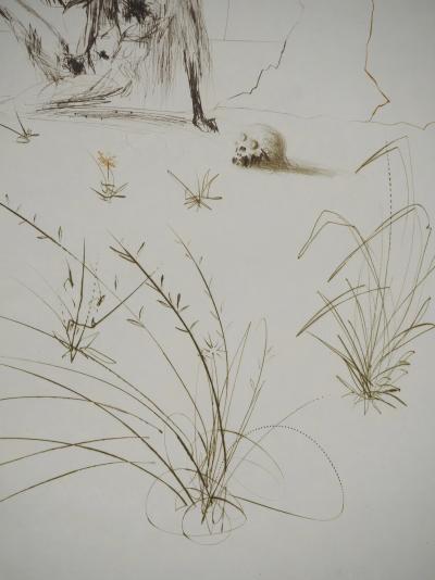 Salvador DALI: Brother Ogrin, the Hermit, Original signed engraving 2