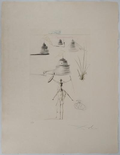 Salvador DALI: King Mark's Camp, Original signed engraving 2