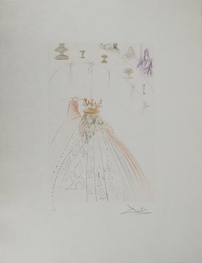 Salvador DALI : Les chevaliers du roi Arthur, Gravure originale signée 2