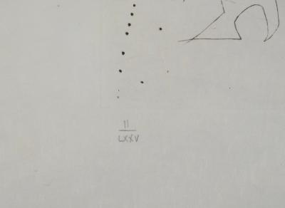 Salvador DALI : Les chevaliers du roi Arthur, Gravure originale signée 2
