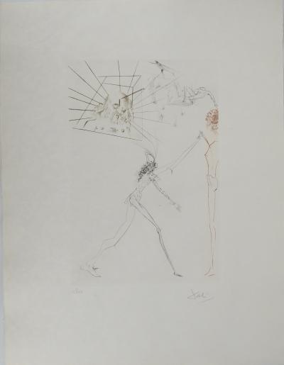 Salvador DALI : Les trois barons félons, Gravure originale signée 2