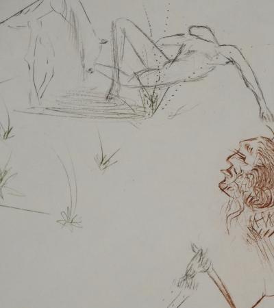 Salvador DALI : Les trois barons félons, Gravure originale signée 2
