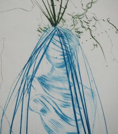 Salvador DALI : Iseult aux blanches mains, Gravure originale signée 2