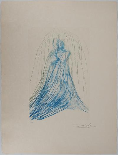Salvador DALI: Isolde and Brangaine, Original signed engraving 2