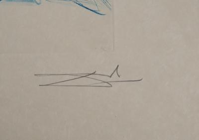 Salvador DALI: Isolde and Brangaine, Original signed engraving 2