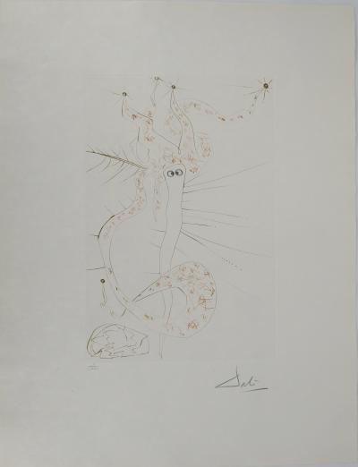 Salvador DALI : Tristan le fou, Gravure originale signée 2