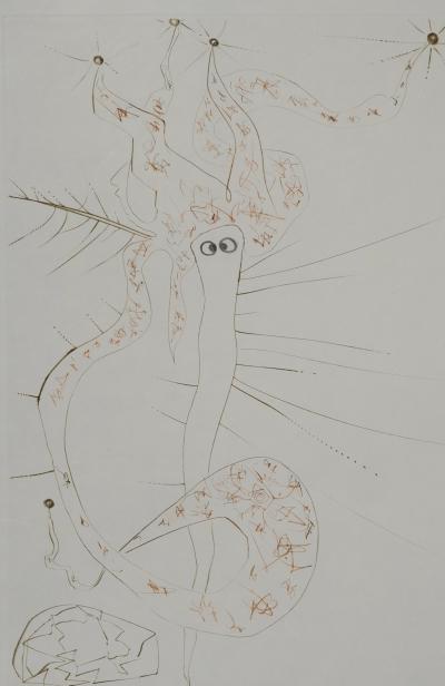 Salvador DALI : Tristan le fou, Gravure originale signée 2