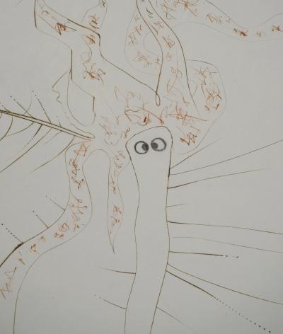 Salvador DALI : Tristan le fou, Gravure originale signée 2