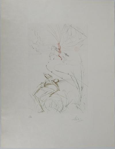 Salvador DALI : Dernier combat de Tristan, Gravure originale signée 2