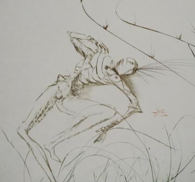 Salvador DALI : Dernier combat de Tristan, Gravure originale signée 2