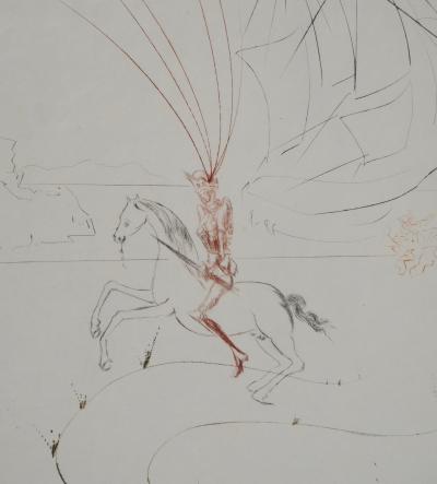 Salvador DALI : Dernier combat de Tristan, Gravure originale signée 2