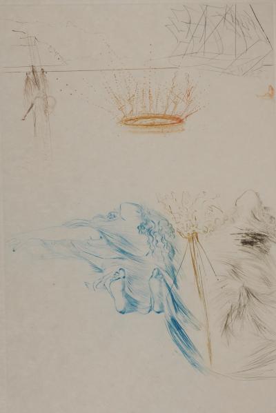 Salvador DALI : Le testament de Tristan, Gravure originale signée 2