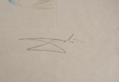 Salvador DALI : Le testament de Tristan, Gravure originale signée 2