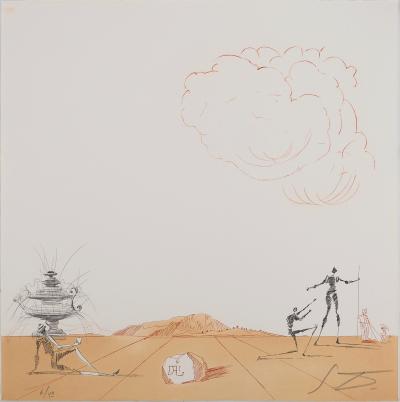 Salvador DALI : Paysage ibérique : Amour, Gravure originale signée 2