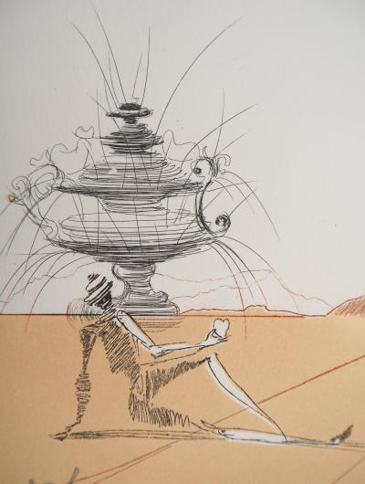 Salvador DALI : Paysage ibérique : Amour, Gravure originale signée 2