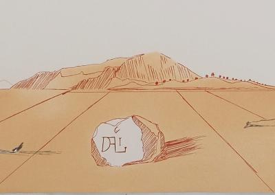 Salvador DALI : Paysage ibérique : Amour, Gravure originale signée 2