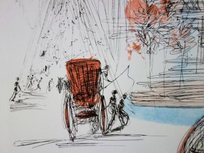 Salvador DALI : New-York City, Plaza, Lithographie signée 2