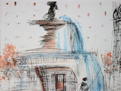 Salvador DALI : New-York City, Plaza, Lithographie signée 2