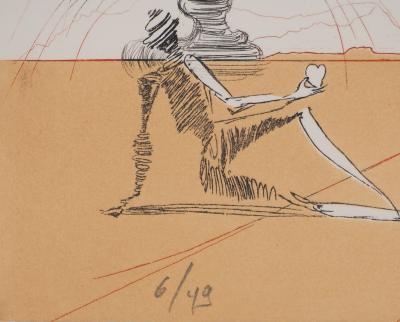 Salvador DALI : Paysage ibérique : Amour, Gravure originale signée 2