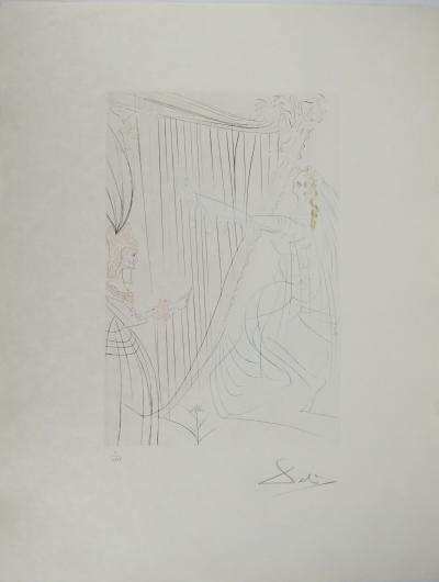 Salvador DALI : La reine Iseult et sa fille, Gravure originale signée 2