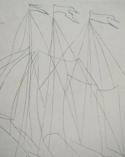 Salvador DALI : L'arrivée d'Iseult, Gravure originale signée 2