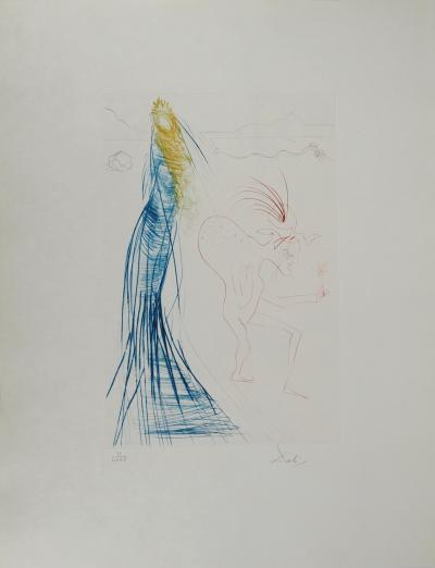 Salvador DALI : Frocin, le mauvais nain, Gravure originale signée 2