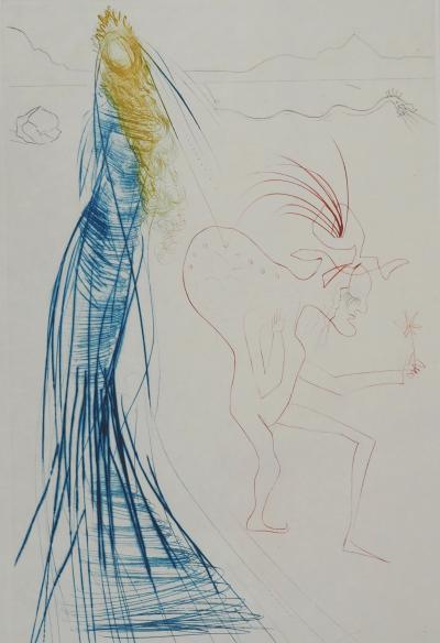 Salvador DALI : Frocin, le mauvais nain, Gravure originale signée 2