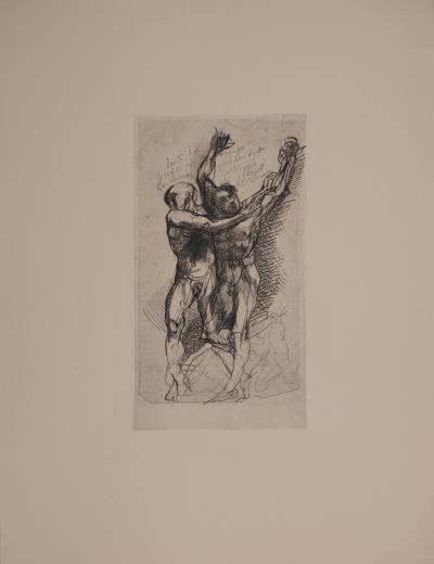 Auguste RODIN : Dante, l'effroi, Gravure 2