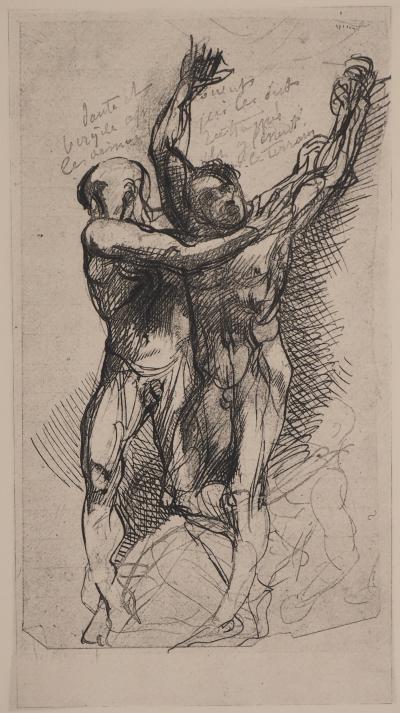Auguste RODIN : Dante, l'effroi, Gravure 2