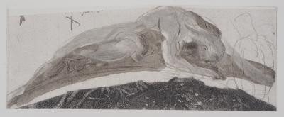 Auguste RODIN : Attaché au rocher, Gravure 2