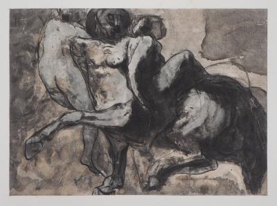 Auguste RODIN : Centaure enlevant deux femmes, Gravure 2