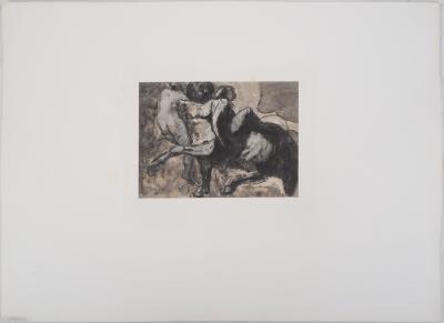 Auguste RODIN : Centaure enlevant deux femmes, Gravure 2