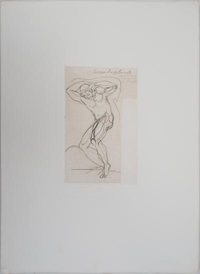 Auguste RODIN : Damné sous une chape de plomb, Gravure 2