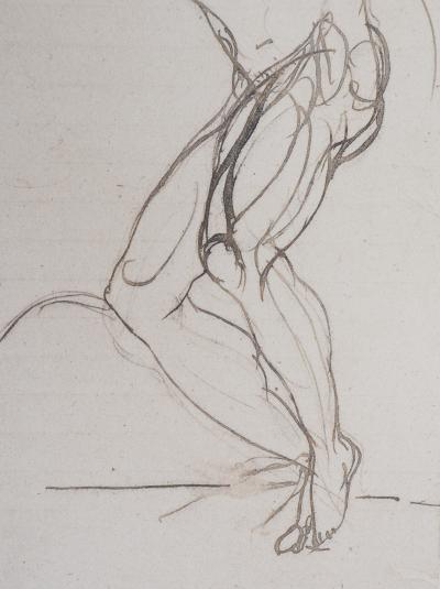 Auguste RODIN : Damné sous une chape de plomb, Gravure 2