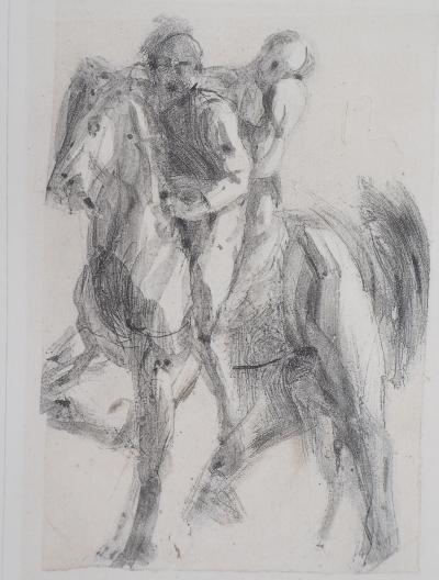Auguste RODIN : Dante et Virgile sur un cheval chimérique, Gravure 2